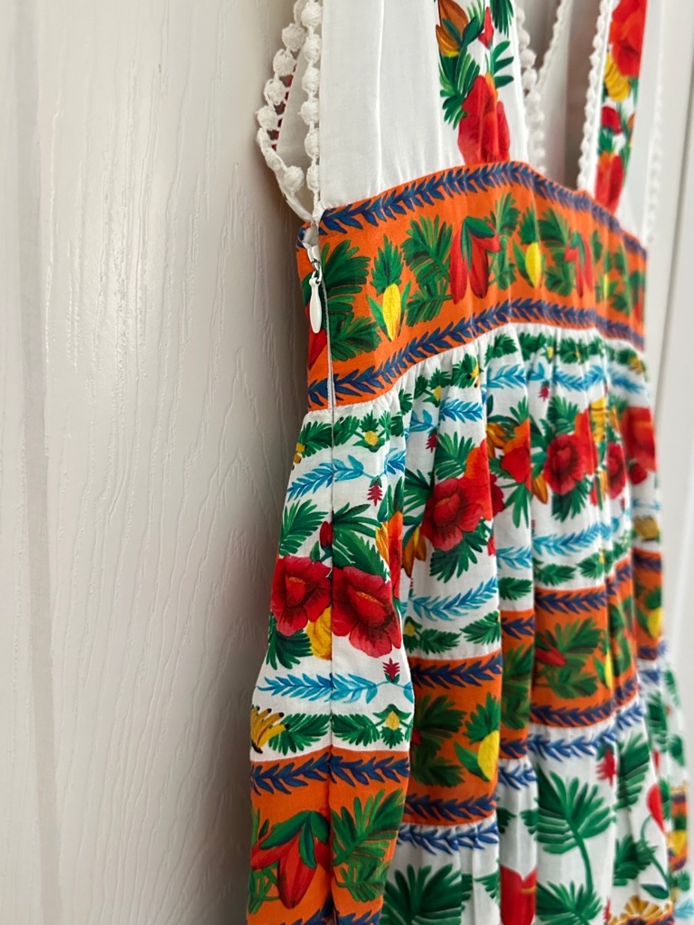 Farm Rio x Anthropologie V-neck Tiered Mini Dress Women's Size Small - Picture 11 of 16